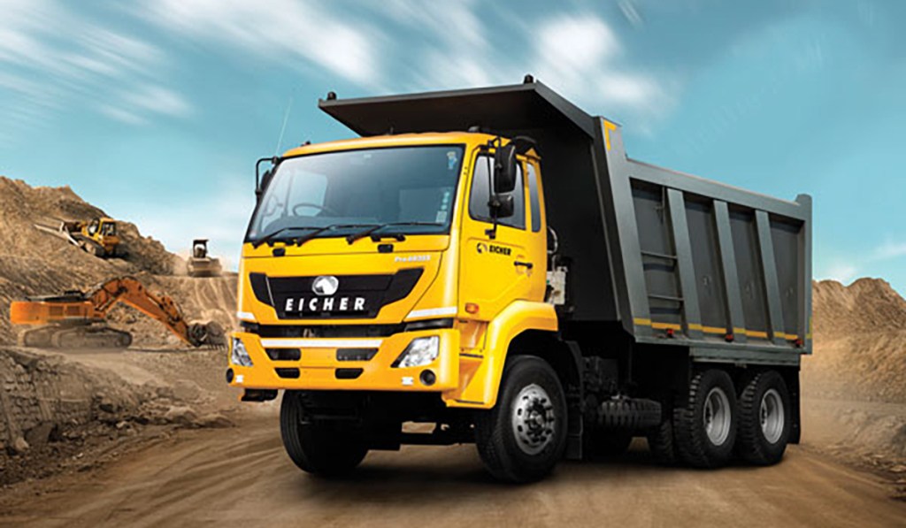 A tipper truck used to load/unload construction and demolition waste