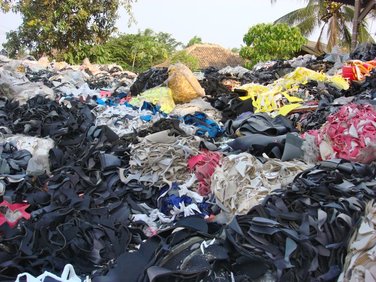 Dumping of shoe manufacturing waste in landfills by factories.