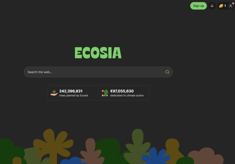 Ecosia search engine