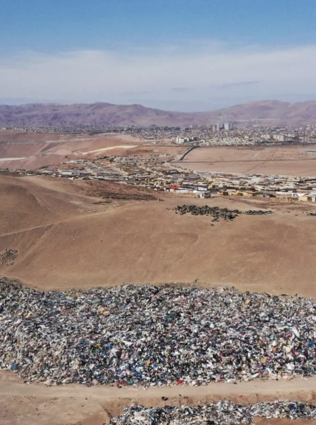 Atacama Desert, one of the biggest fashion landfill sites near Pacific coast.