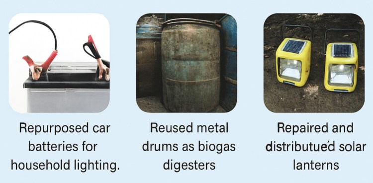 Upcycling energy devices for slums to use and upgrade healthier living.